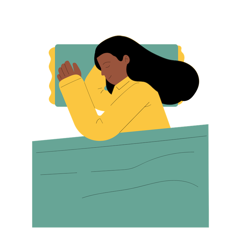 woman sleeping comfortably